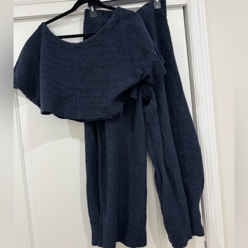 Free People Women's Navy Two-Piece Set - Top and Pants